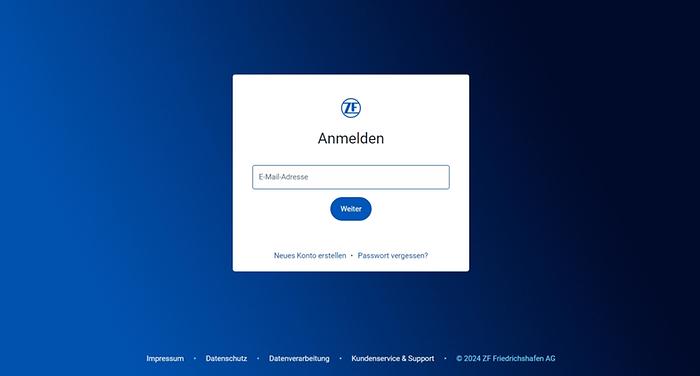 Melden Sie sich mit Ihren Benutzerdaten an.