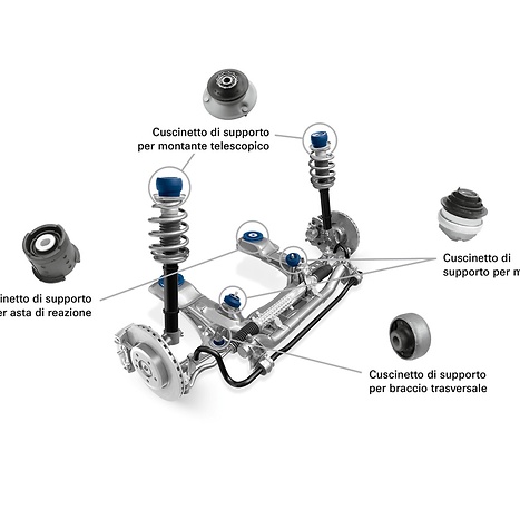 Installazione di componenti in gomma-metallo LEMFOERDER 