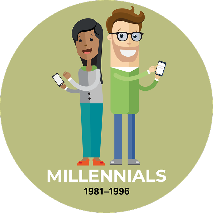 Twee jonge mensen met mobiele telefoons