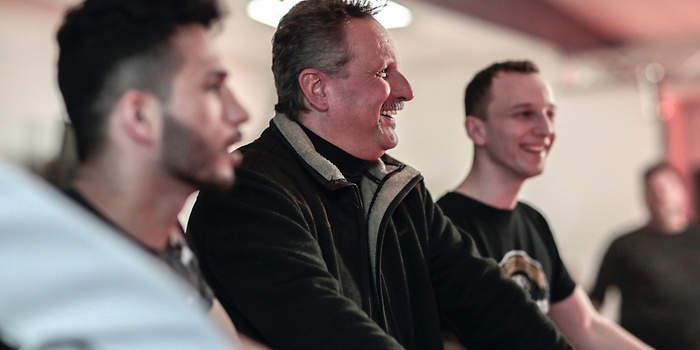 trw drie lachende monteurs