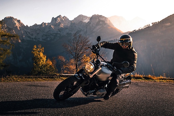 banner with motorcycle and parts 