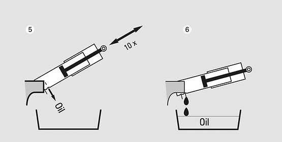 Pump the oil out and catch it in a suitable vessel