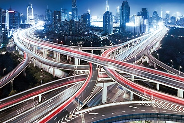 Highway at night