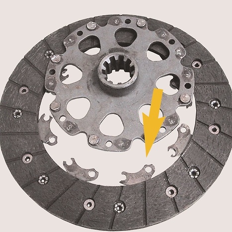 Clutch disk torn off