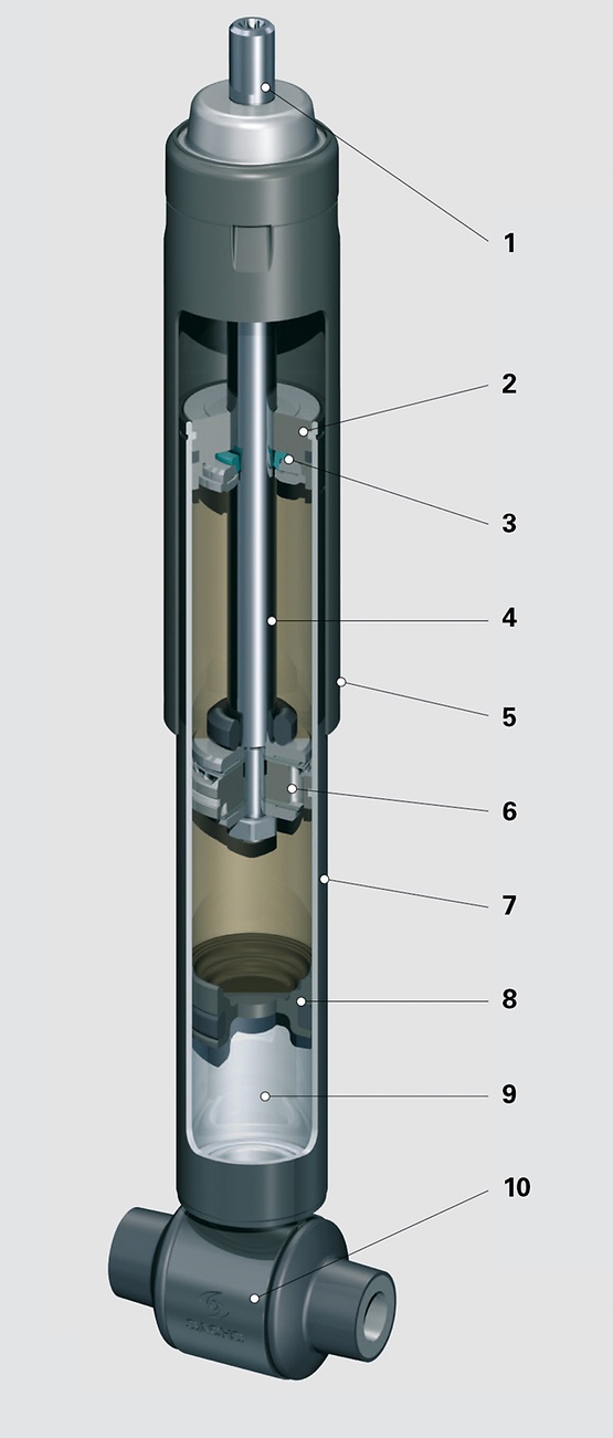 Figura di ammortizzatore monotubo SACHS