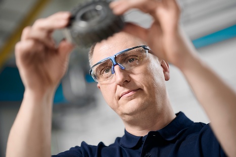 Mechanic in rail workshop