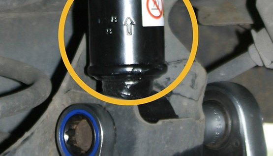 Marking on the rear axle