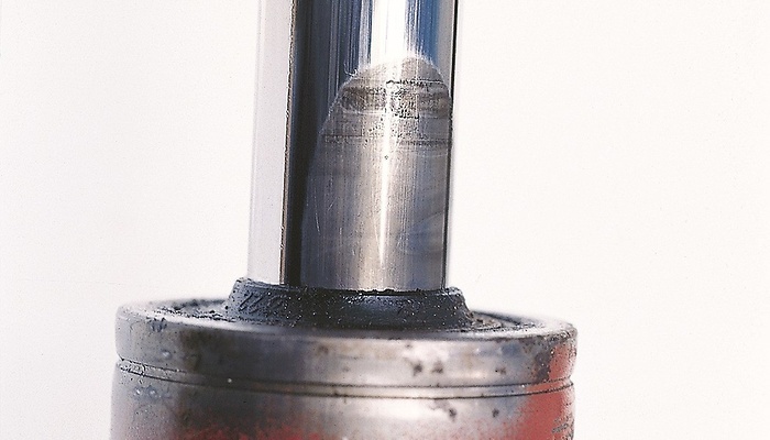 Versleten zuigerstang 