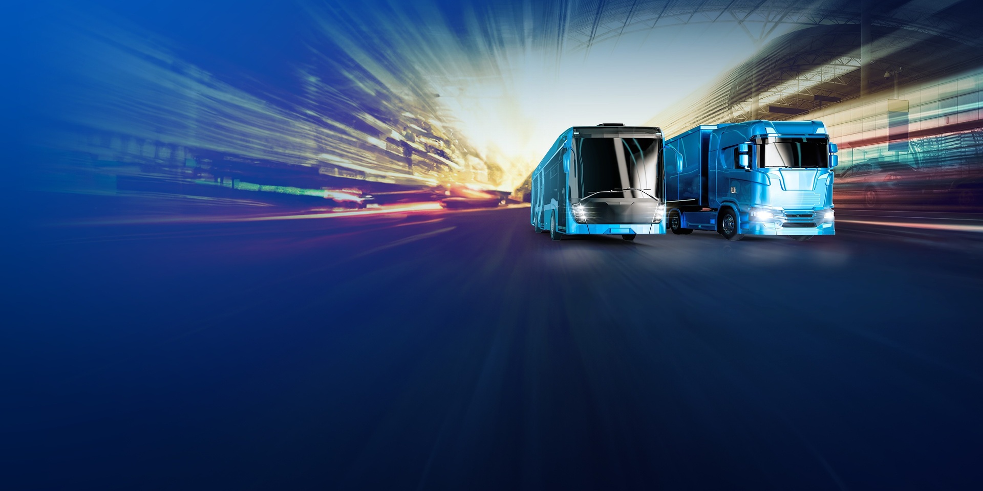 zf vrachtwagen op de weg