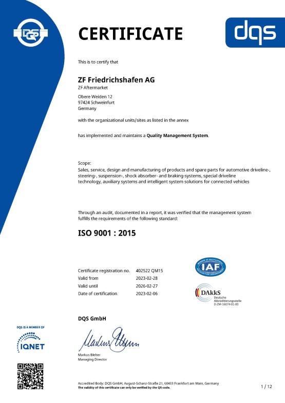 Kwaliteit Certificate