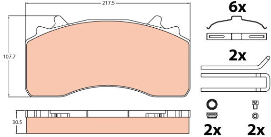 TRW Brake Pad Set, disc brake - GDB5114