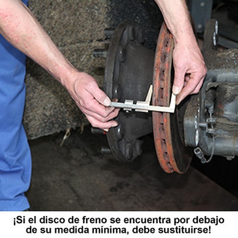 Sustitución del disco de freno de un camión 