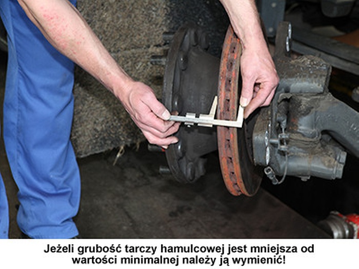 Wymiana tarczy hamulcowej w ciężarówce 