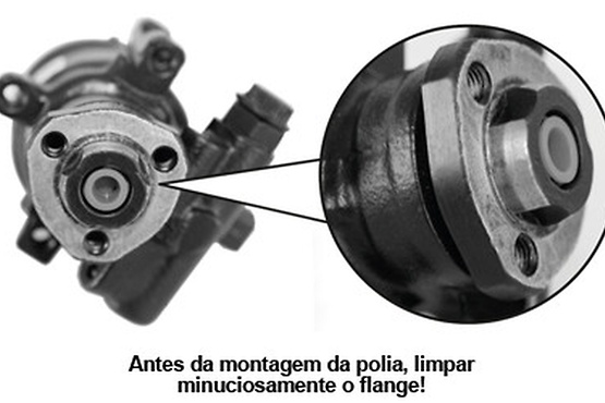 flange da polia da correia